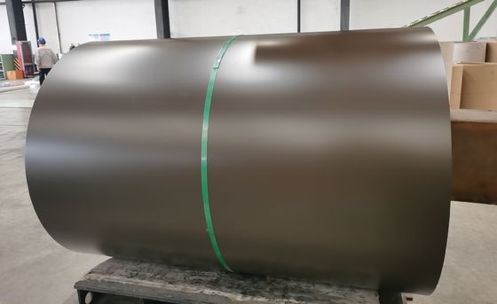 0.45mm 1200mm AZ150 PPGL Vorfertigte Farbstahlspulen Braun S320GD Für Dachverkleidung