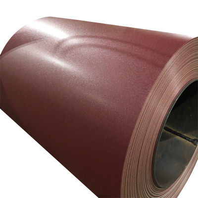 1.2 mm weinrot vorverarbeitetes PPGI Textured Matte Vorlackiert Galvanisiertes Farbbeschichtetes Stahl HDP Valspar für Verkleidung