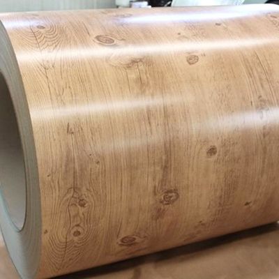 Holzkorn PPGI Stahldruck Farbbeschichtung Spirale 1 mm Marmorkorn Oberfläche
