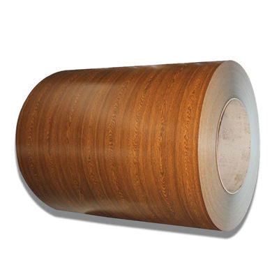 3003H24 H26 Aluminium-Spule PVDF Wanddachblech Drucktechnik Farbspule Holzkorn 50-Jahresgarantie Farbbeschichtete Spule