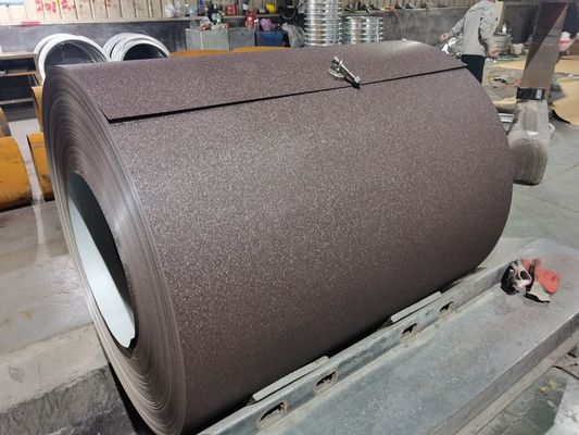 Matt Textured Steel Coil RAL8017 PVDF 40 Jahre Z275 PPGI PPGL AZ150 0,60×1250 HDP lackiertes galvanisiertes Stahl-Metalldach