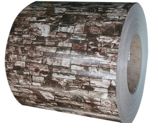 ASTM A755 Ziegel-Marmor-Muster vorgefärbter galvanisierter Stahl mit Holzkorn für Industrie, Dachdecken, Baustoffe