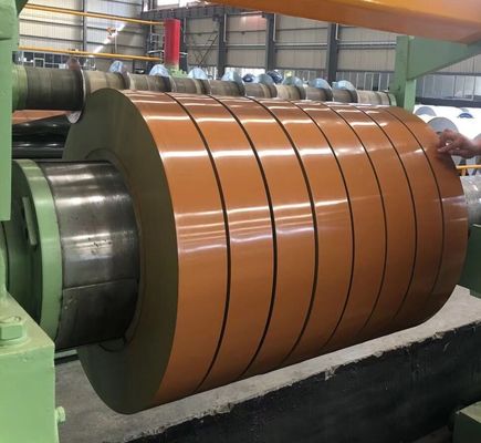 PVC-Film PPGL RAL2004 A120 25/8μm Beckers Vorlackierte Galvalume-Stahlstreifen Farbbeschichtete Spaltspulen
