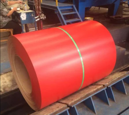 Vorgefärbte Galvalumstahl AZ120 PPGL Stahlspule SMP DX51D für Metallwandplatten 20 Jahre Garantie