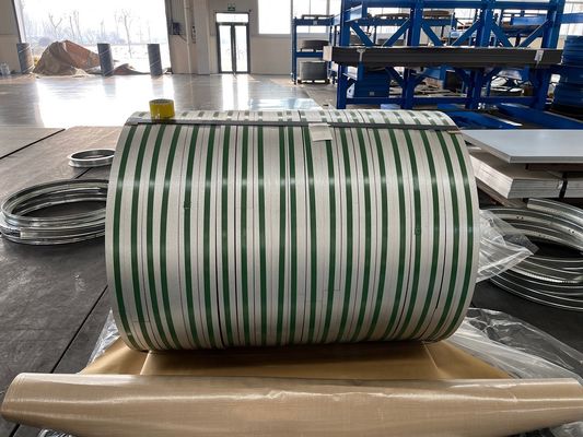 ASTM DIN GB Z275 Z180 G350 Dx51d Dx52D SPCC Spangle Zink beschichtet Galvalume Stahlstreifen Spirale Standard Seefahrt Verpackung
