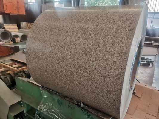 PVDF-Marmor-Korn-Stahlspule PPGI PPGL vorgefärbte Galvalume-Stahlspule AZ150 Wandverkleidung Nutzung 30 Jahre Garantie