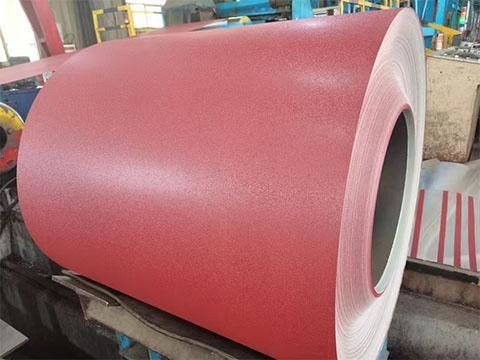 Polyester 0,3-0,8 mm PPGL Muster geprägte Textur/Matte vorgefärbte galvanisierte Stahlspule PE, PVDF, HDP, SMP