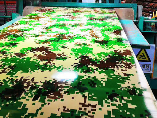 PPGI in hellen Farben Herstellung von vorgefärbten Stahlspielmustern mit Printech-Farbspulen ASTM-A653; JIS G3302